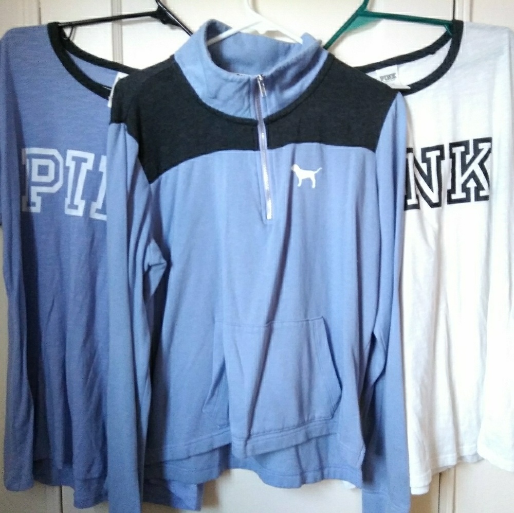 Vs Half zip hoodie with 2 shirts - All LARGE